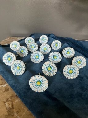 Anthropologie Hand-Painted Ceramic Drawer Knobs/Cabinet pulls